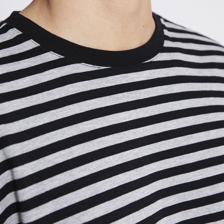 Striped long sleeve tee "Lion stripe" Black